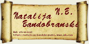 Natalija Bandobranski vizit kartica